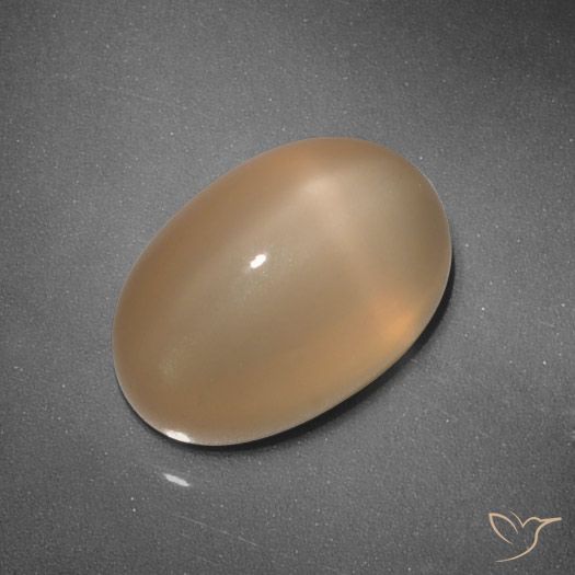5.37ct Natural Laranja Médio Pedra da Lua Estrela, oval, Translúcido