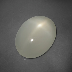 Pedra da lua estrela branco natural 5,60ct, corte oval, translúcido