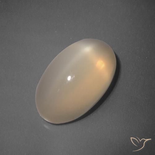 5.51ct Natural Laranja Médio-Claro Pedra da Lua Estrela, oval, Translúcido