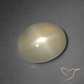 Pedra da Lua Estrela Luz amarela Natural 5.66ct, oval, Translúcido