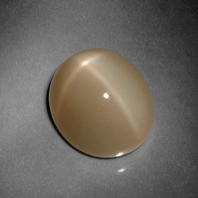 Pedra da lua estrela laranja natural 10,13ct, corte oval, translúcido