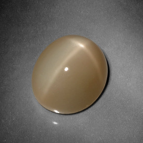 Pedra da lua estrela laranja natural 10,13ct, corte oval, translúcido