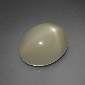 Pedra da lua estrela amarelo natural 7,34ct, corte oval, translúcido