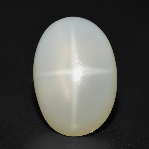 Pedra da lua estrela branco natural 5,32ct, corte oval, translúcido