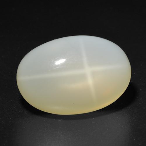Pedra da lua estrela branco natural 5,32ct, corte oval, translúcido