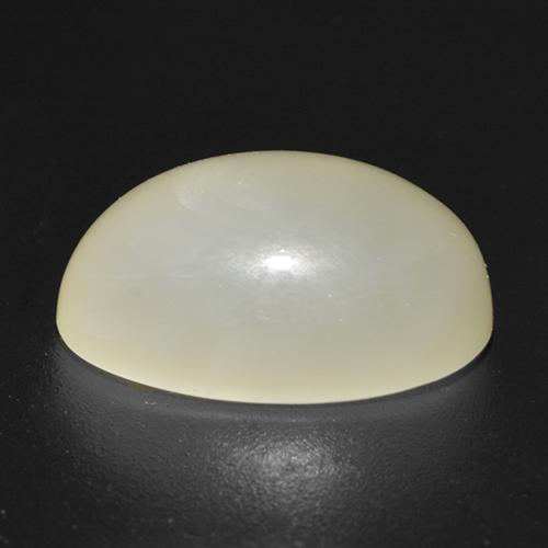 Pedra da lua estrela branco natural 5,62ct, corte oval, translúcido