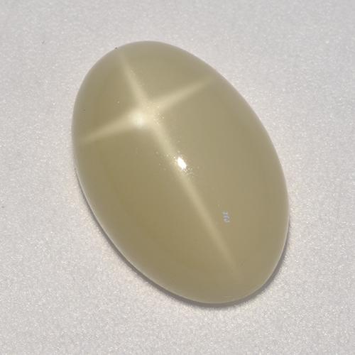 Pedra da lua estrela marrom natural 5,20ct, corte oval, translúcido