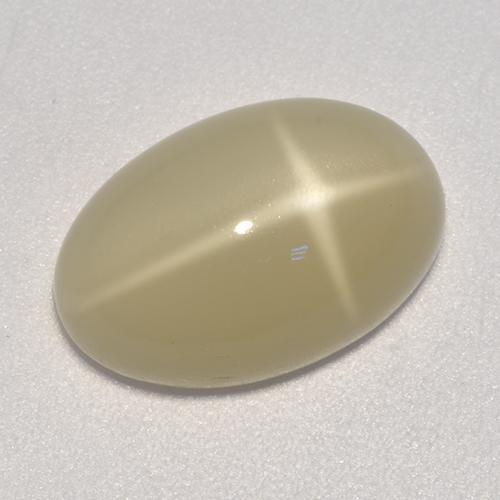Pedra da lua estrela marrom natural 5,20ct, corte oval, translúcido
