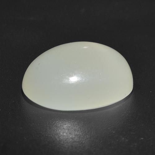 Pedra da Lua Estrela Pérola Branca Natural 4.59ct, Corte Oval, Translúcido