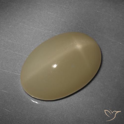 Pedra da lua estrela laranja natural 12,43ct, corte oval, translúcido