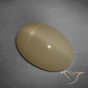 Pedra da lua estrela laranja natural 12,43ct, corte oval, translúcido