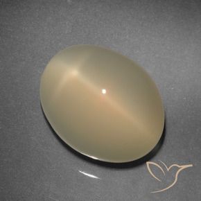 Pedra da Lua Estrela Marrom Pálido Natural 11.92ct, oval, Translúcido