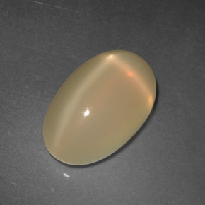 Pedra da lua estrela dourado natural 4,95ct, corte oval, translúcido