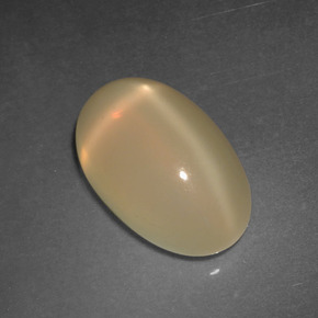 Pedra da lua estrela dourado natural 4,95ct, corte oval, translúcido