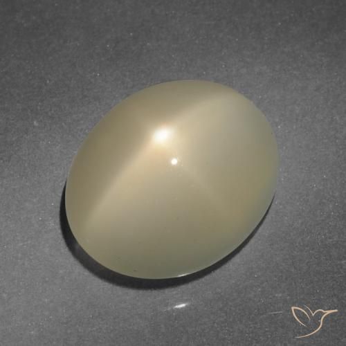Pedra da Lua Estrela Castanho Médio-Claro Natural 7.89ct, oval, Translúcido