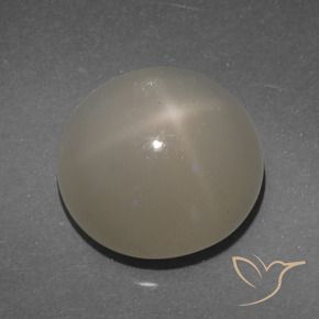 Pedra da Lua Estrela Marrom Pálido Natural 7.71ct, Corte Redondo, Translúcido