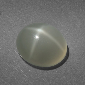 Pedra da lua estrela branco natural 5,89ct, corte oval, translúcido