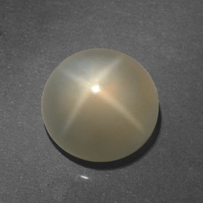 Pedra da Lua Estrela Creme Natural 4.58ct, Corte Redondo, Translúcido