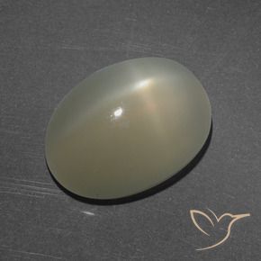 Pedra da Lua Estrela Castanho Médio-Claro Natural 7.16ct, oval, Translúcido