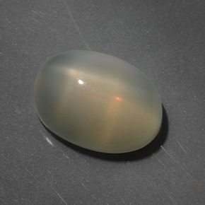 Pedra da Lua Estrela Café Marrom Claro Natural 7.60ct, Corte Oval, Translúcido