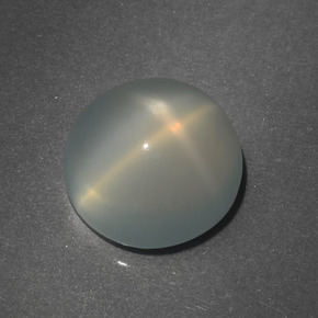 Pedra da lua estrela branco natural 7,44ct, corte redondo, translúcido