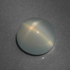 Pedra da lua estrela branco natural 7,44ct, corte redondo, translúcido