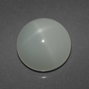 Pedra da lua estrela creme natural 6,77ct, corte redondo, translúcido