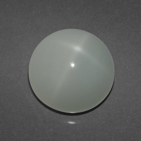 Pedra da lua estrela creme natural 6,77ct, corte redondo, translúcido