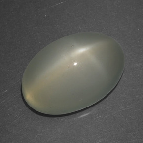 Pedra da lua estrela branco natural 6,74ct, corte oval, translúcido
