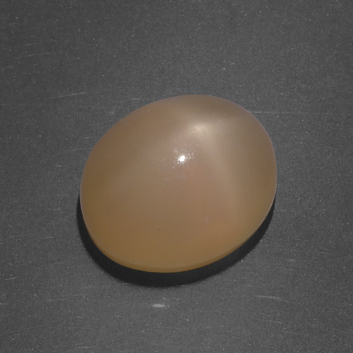 Pedra da lua estrela laranja natural 5,16ct, corte oval, translúcido