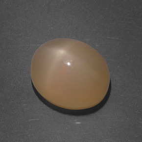 Pedra da lua estrela laranja natural 5,16ct, corte oval, translúcido