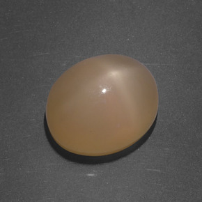 Pedra da lua estrela laranja natural 5,16ct, corte oval, translúcido