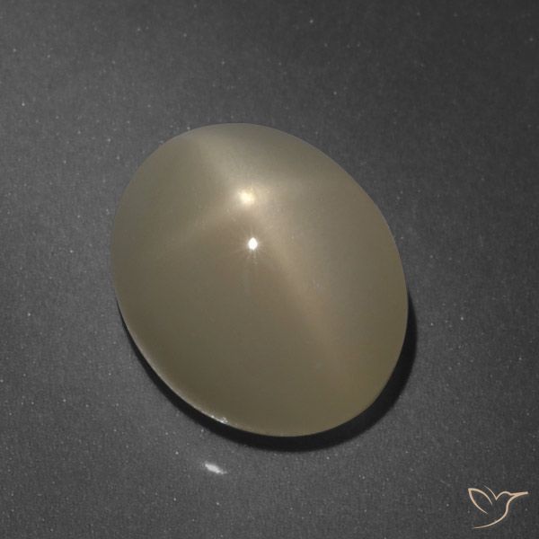 Pedra da Lua Estrela Laranja médio-escuro Natural 6.18ct, Corte Oval, Translúcido