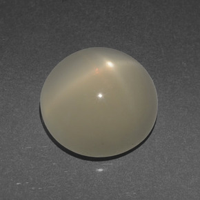 Pedra da lua estrela creme natural 3,56ct, corte redondo, translúcido