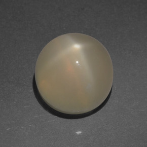 Pedra da Lua Estrela Creme Natural 4.53ct, Corte Redondo, Translúcido