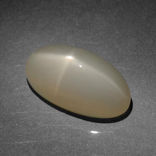 Pedra da Lua Estrela Castanho Claro Quente Natural 8.52ct, Corte Oval, Translúcido