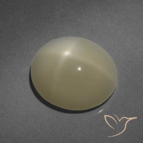 Pedra da Lua Estrela Castanho Claro Quente Natural 6.51ct, oval, Translúcido