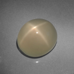 Pedra da lua estrela dourado natural 7,61ct, corte oval, translúcido