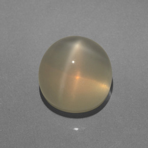 Pedra da lua estrela creme natural 6,28ct, corte redondo, translúcido