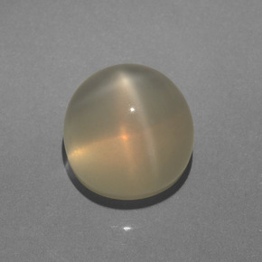 Pedra da lua estrela creme natural 6,28ct, corte redondo, translúcido