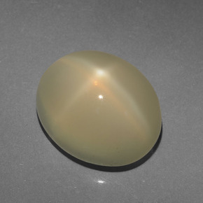 Pedra da lua estrela amarelo natural 7,15ct, corte oval, translúcido