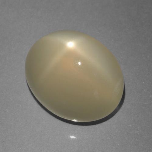 Pedra da Lua Estrela Castanho Claro Quente Natural 7.15ct, Corte Oval, Translúcido