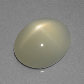 Pedra da lua estrela creme natural 4,49ct, corte oval, translúcido