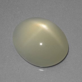 Pedra da lua estrela creme natural 4,49ct, corte oval, translúcido
