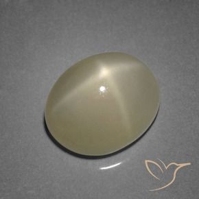 Pedra da lua estrela amarelo natural 7,31ct, corte oval, translúcido