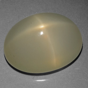 Pedra da lua estrela creme natural 23,15ct, corte oval, translúcido