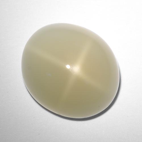 Pedra da lua estrela amarelo natural 12,51ct, corte oval, translúcido