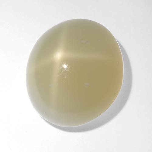 Pedra da lua estrela amarelo natural 12,51ct, corte oval, translúcido