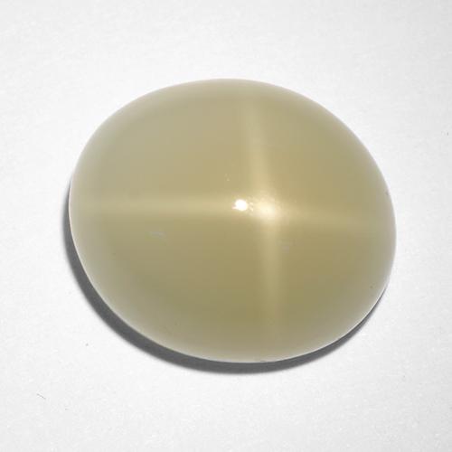 Pedra da lua estrela amarelo natural 12,51ct, corte oval, translúcido