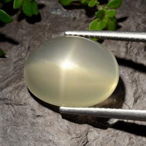 Pedra da lua estrela branco natural 8,12ct, corte oval, translúcido